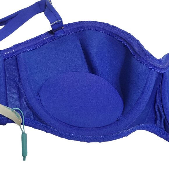 Sea Level Swim Australia Chantilly Bandeau Swim Top Azure DD/E Cup  US 4 - Picture 13 of 15